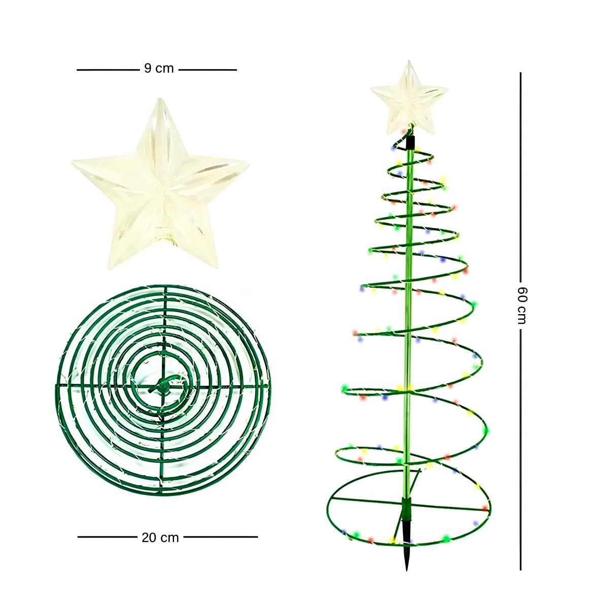 Árbol de Navidad Solar Espiral Jardin