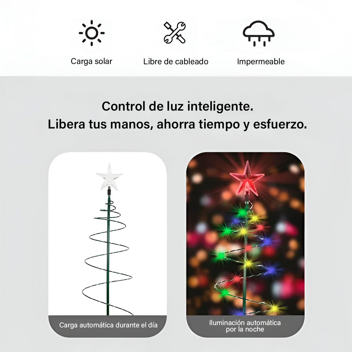 Árbol de Navidad Solar Espiral Jardin